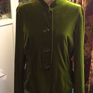 2 piece green velour sweater set